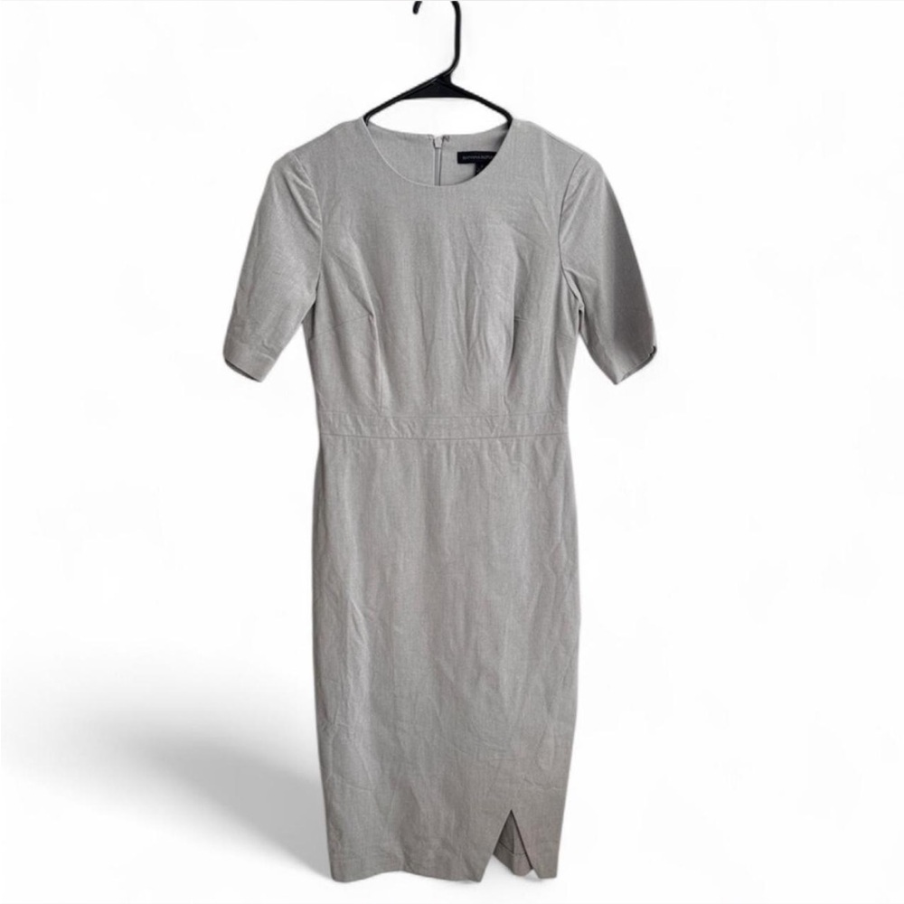 Banana Republic Light Gray Long Sleeve Dress